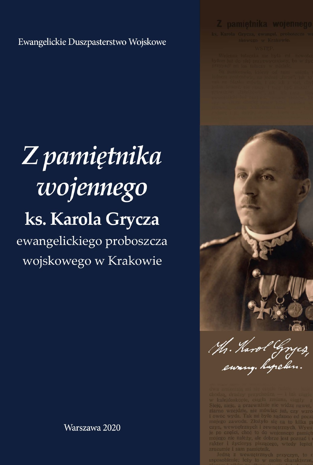 Z pamietnika wojennego ks. Karola Grycza, ewangelickiego proboszcza wojskowego w Krakowie