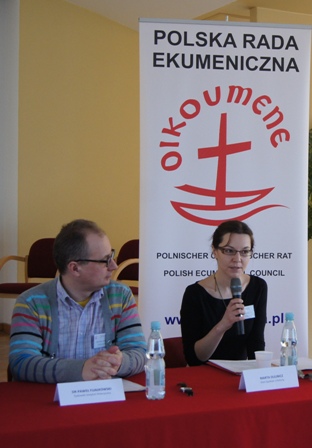Dr Paweł Fijałkowski i Marta Dulinicz podczas V Ekumenicznego Forum Katechetycznego (fot. Michal Karski)