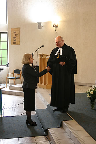Wprowadzenie w urząd prezesa Synodu Ewy Jóźwiak (fot. Władysław Scholl)